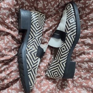 Black and White Patterned Women's Shoes